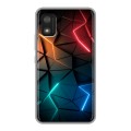 Дизайнерский силиконовый чехол для Itel A17 Абстракция неон