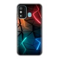 Дизайнерский силиконовый чехол для Itel A27 Абстракция неон