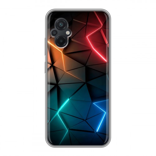Дизайнерский силиконовый чехол для Xiaomi Poco M5 Абстракция неон