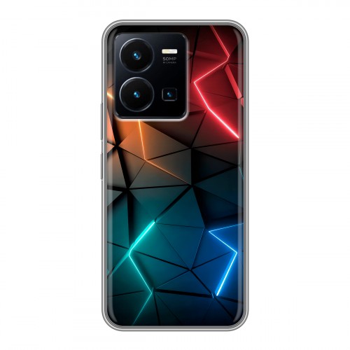 Дизайнерский силиконовый чехол для Vivo Y35 Абстракция неон