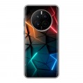 Дизайнерский силиконовый с усиленными углами чехол для Huawei Mate 50 Абстракция неон