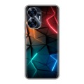 Дизайнерский силиконовый с усиленными углами чехол для Realme C55 Абстракция неон