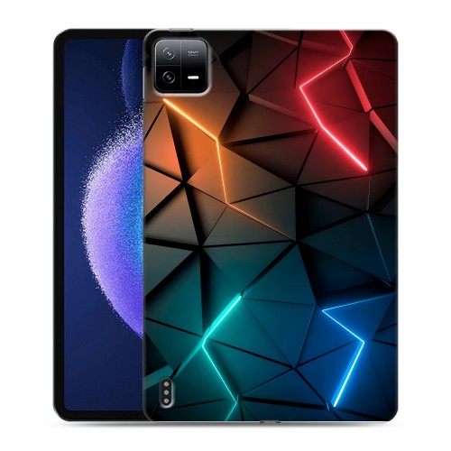 Дизайнерский силиконовый чехол для Xiaomi Pad 6 Абстракция неон