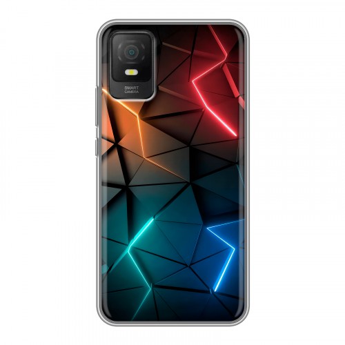 Дизайнерский силиконовый чехол для TCL 403 Абстракция неон