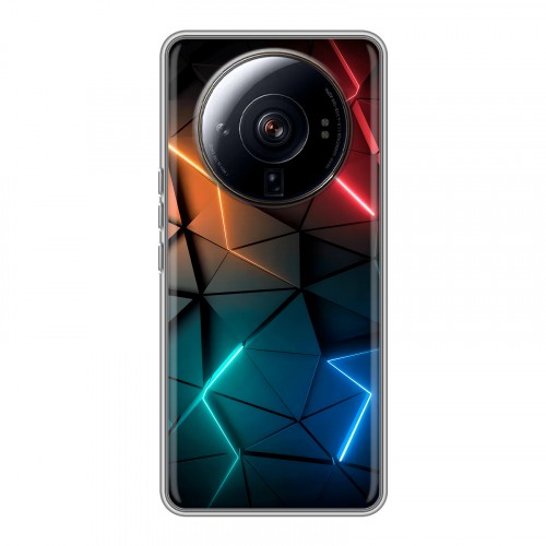 Дизайнерский силиконовый чехол для Xiaomi 12S Ultra Абстракция неон