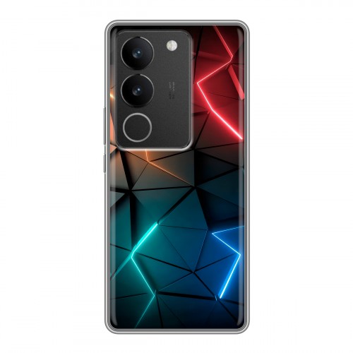 Дизайнерский силиконовый чехол для Vivo S17 Абстракция неон