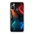 Дизайнерский силиконовый чехол для Tecno Spark 7 Абстракция неон