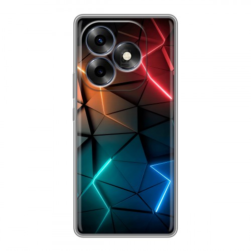 Дизайнерский силиконовый чехол для Itel S23 Plus Абстракция неон
