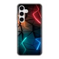 Дизайнерский силиконовый чехол для Samsung Galaxy S24 Абстракция неон