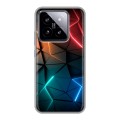 Дизайнерский силиконовый чехол для Xiaomi 14 Абстракция неон