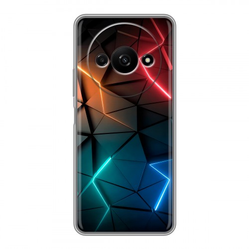 Дизайнерский силиконовый чехол для Xiaomi RedMi A3 Абстракция неон
