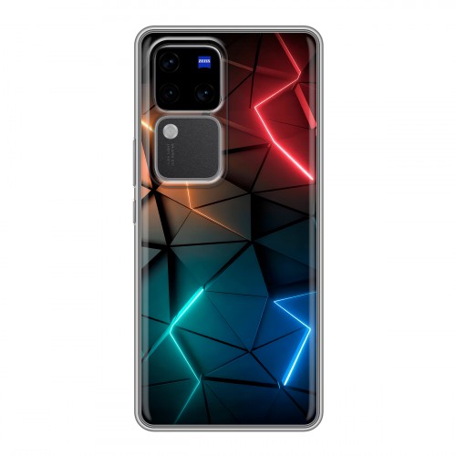 Дизайнерский силиконовый чехол для Vivo V30 Pro Абстракция неон