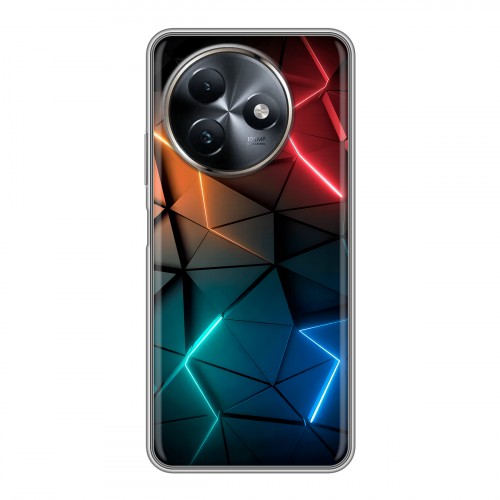 Дизайнерский силиконовый чехол для Itel S24 Абстракция неон