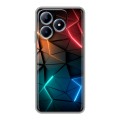 Дизайнерский силиконовый чехол для Realme C63 Абстракция неон