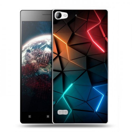 Дизайнерский пластиковый чехол для Lenovo Vibe X2 Абстракция неон