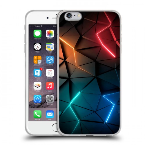 Дизайнерский силиконовый чехол для Iphone 6 Plus/6s Plus Абстракция неон