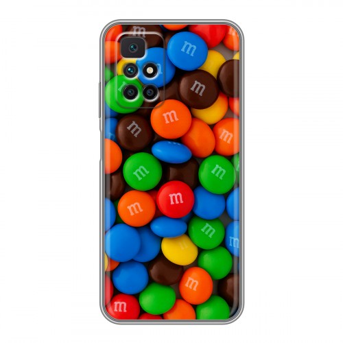 Дизайнерский силиконовый с усиленными углами чехол для Xiaomi Redmi 10 Конфеты