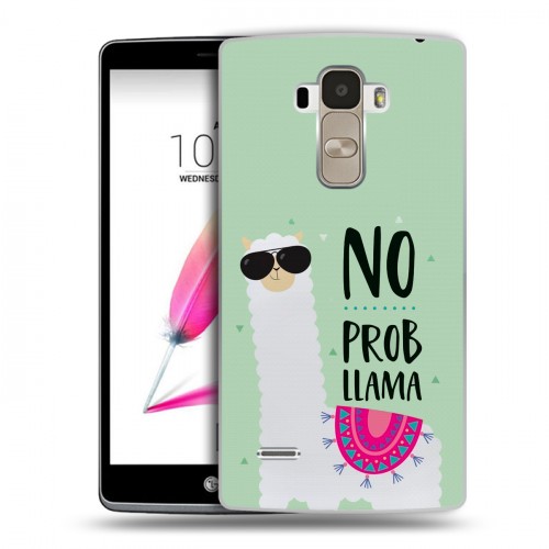 Дизайнерский пластиковый чехол для LG G4 Stylus Лама