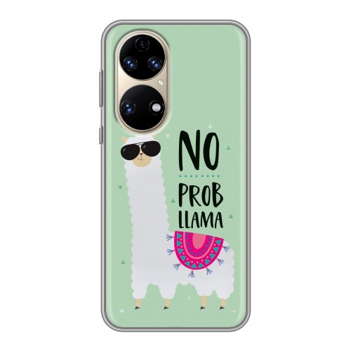 Дизайнерский силиконовый чехол для Huawei P50 Pro Лама