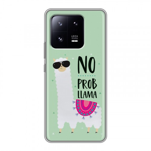 Дизайнерский силиконовый чехол для Xiaomi 13 Pro Лама