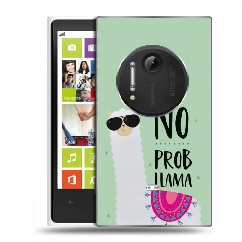 Дизайнерский силиконовый чехол для Nokia Lumia 1020 Лама