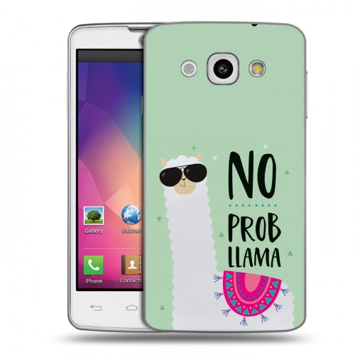 Дизайнерский пластиковый чехол для LG L60 Лама
