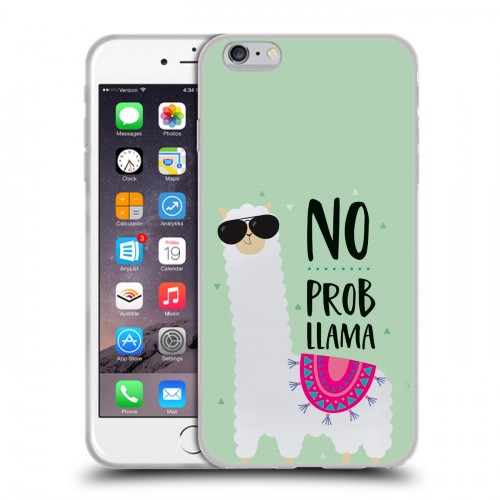 Дизайнерский силиконовый чехол для Iphone 6 Plus/6s Plus Лама