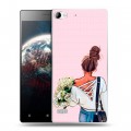 Дизайнерский пластиковый чехол для Lenovo Vibe X2 Девушка и букет