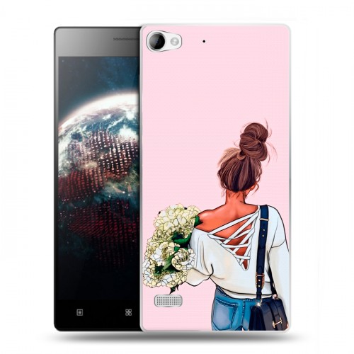 Дизайнерский пластиковый чехол для Lenovo Vibe X2 Девушка и букет