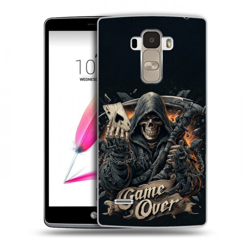 Дизайнерский пластиковый чехол для LG G4 Stylus Скелет карты