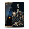 Дизайнерский пластиковый чехол для ZTE Axon 7 Скелет карты