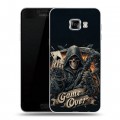 Дизайнерский пластиковый чехол для Samsung Galaxy C5 Скелет карты