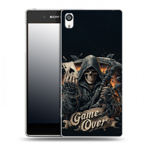 Дизайнерский пластиковый чехол для Sony Xperia E5 Скелет карты