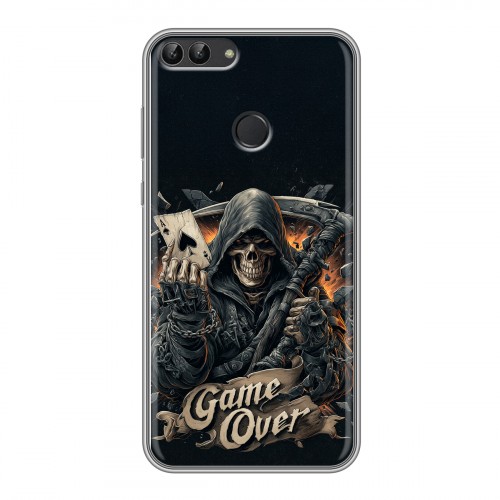 Дизайнерский силиконовый чехол для Huawei P Smart Скелет карты