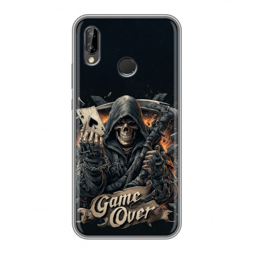 Дизайнерский силиконовый чехол для Huawei P20 Lite Скелет карты