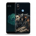 Дизайнерский силиконовый чехол для Xiaomi Mi A2 Скелет карты