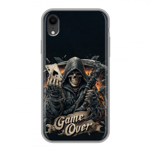 Дизайнерский силиконовый чехол для Iphone Xr Скелет карты