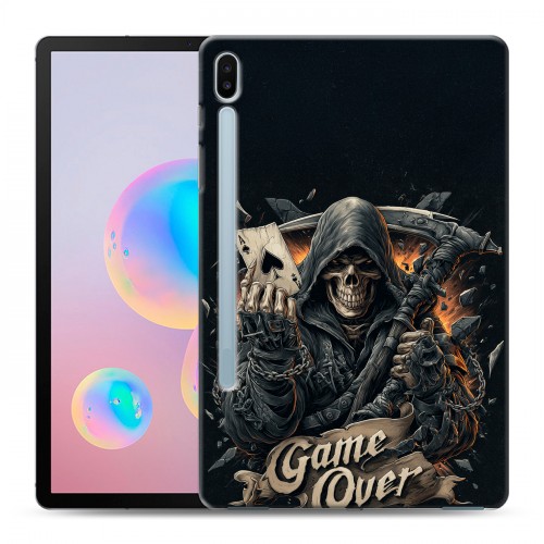 Дизайнерский силиконовый чехол для Samsung Galaxy Tab S6 Скелет карты