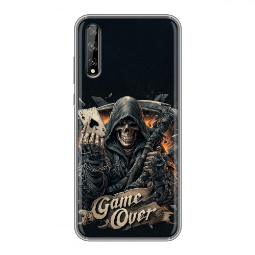 Дизайнерский силиконовый чехол для Huawei Y8p Скелет карты