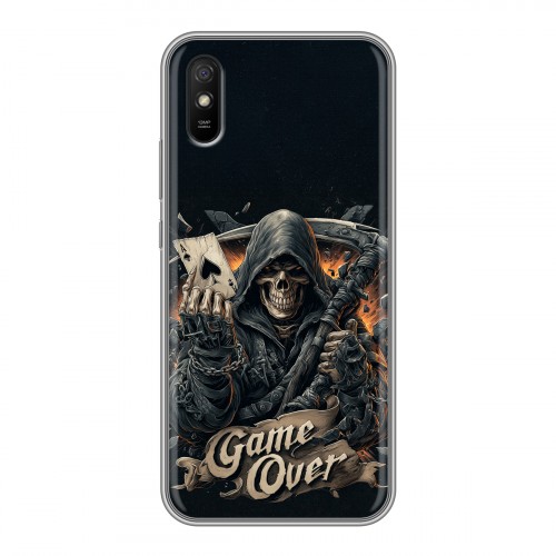 Дизайнерский силиконовый чехол для Xiaomi RedMi 9A Скелет карты