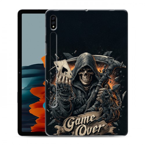Дизайнерский силиконовый чехол для Samsung Galaxy Tab S7 Скелет карты