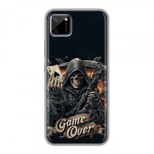 Дизайнерский силиконовый чехол для Realme C11 Скелет карты