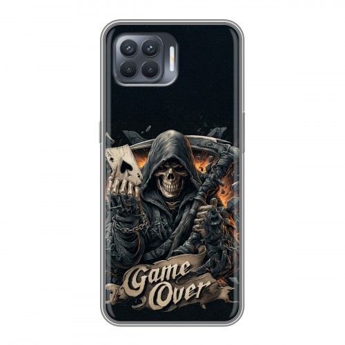 Дизайнерский силиконовый чехол для OPPO Reno4 Lite Скелет карты