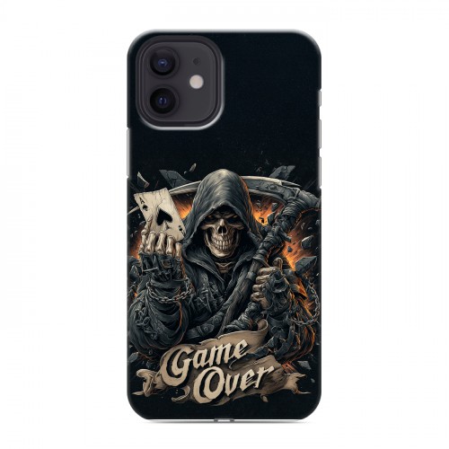 Дизайнерский силиконовый чехол для Iphone 12 Скелет карты