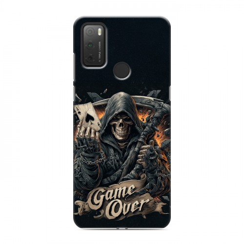 Дизайнерский силиконовый чехол для Alcatel 3L (2021) Скелет карты