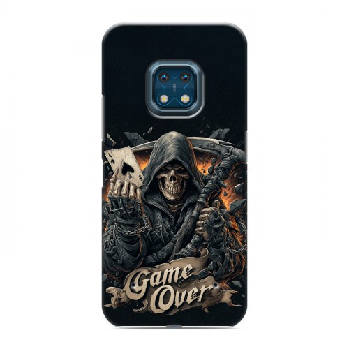 Дизайнерский силиконовый с усиленными углами чехол для Nokia XR20 Скелет карты