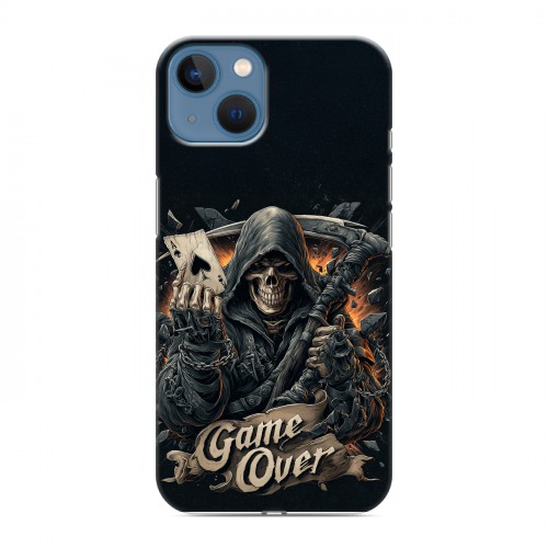 Дизайнерский силиконовый чехол для Iphone 13 Скелет карты