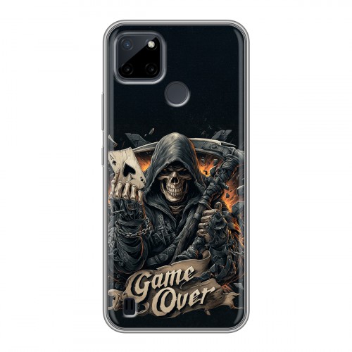 Дизайнерский силиконовый чехол для Realme C21Y Скелет карты