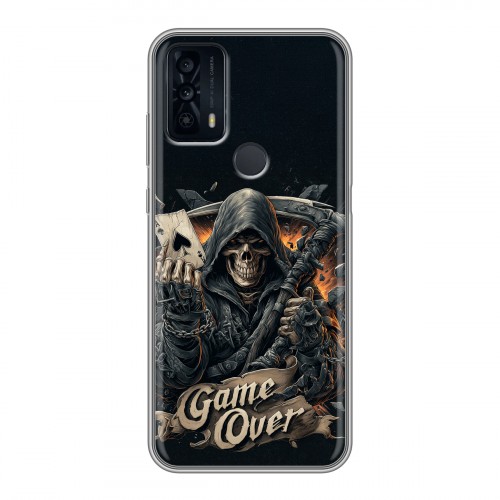 Дизайнерский силиконовый чехол для TCL 20B Скелет карты