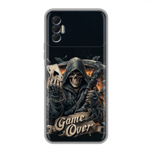 Дизайнерский силиконовый чехол для Tecno Spark 8P Скелет карты